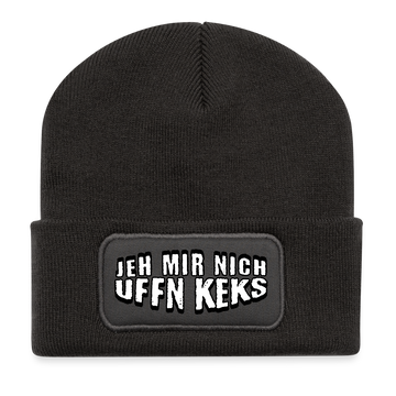 Berliner Spruch-JEH MIR NICH UFFN KEKS-Beanie - Dunkelgrau