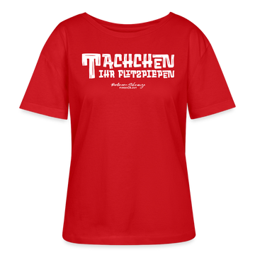 Berliner Begrüssung-TACHCHEN IHR FLITZPIEPEN-Rundhals Frauen Bio-T-Shirt - Rot