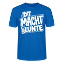 Berlin Shirt mit echt Berliner Spruch-DIT MACHT URST LUNTE-Unisex BIO T-Shirt - Pfauenblau