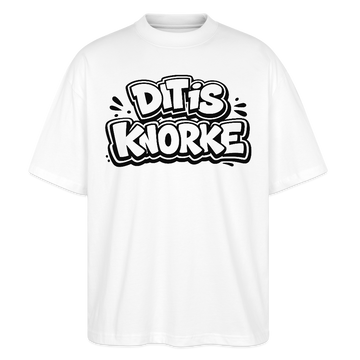 DIT IS KNORKE-Oversized Unisex Bio T-Shirt mit Berliner Schnauze - Weiß