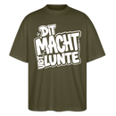 DIT MACHT URST LUNTE-Oversized Unisex Bio T-Shirt mit Berliner Dialekt - Khaki