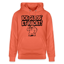 Berliner Spruch-ICK GLOOB ET HACKT!-Unisex Bio-Hoodie - Hellrot