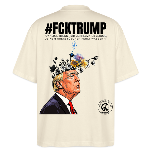#FCKTRUMP-Oversized Unisex Bio T-Shirt - Weißgrau