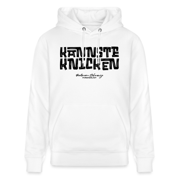 Berliner Schnauze - KANNSTE KNICKEN-Unisex Bio-Hoodie - Weiß