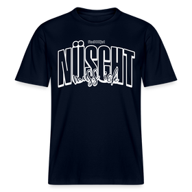Berlin Shirt mit Schnauze-NÜSCHT-Relaxed Fit Unisex Bio - Navy