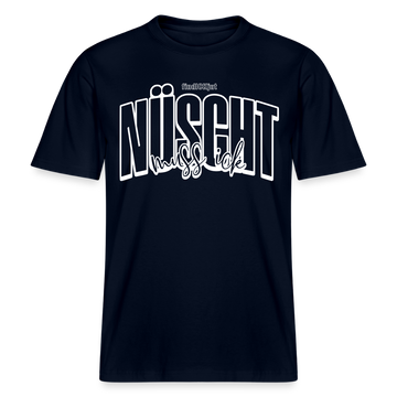 Berlin Shirt mit Schnauze-NÜSCHT-Relaxed Fit Unisex Bio - Navy