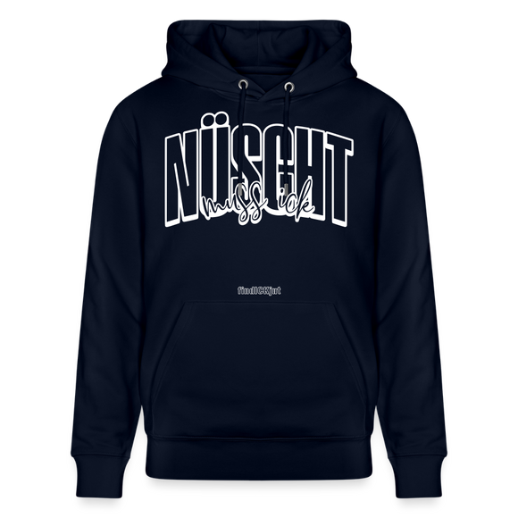 NÜSCHT MUSS ICK -Unisex Bio-Hoodie-2025 - Navy