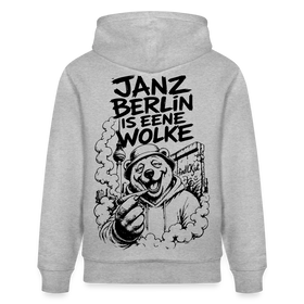 JANZ BERLIN IS EENE WOLKE-Unisex Bio-Hoodie - Grau meliert