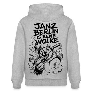 JANZ BERLIN IS EENE WOLKE-Unisex Bio-Hoodie - Grau meliert