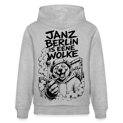 JANZ BERLIN IS EENE WOLKE-Unisex Bio-Hoodie - Grau meliert