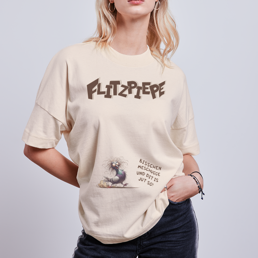 BERLINER FLITZPIEPE - Unisex Oversize Bio-T-Shirt - Naturweiß