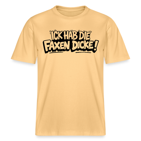 Berliner Shirt-ICK HAB DIE FAXEN DICKE-RELAXED FIT Unisex Organic T-Shirt - Hellgelb