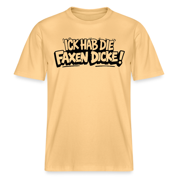 Berliner Shirt-ICK HAB DIE FAXEN DICKE-RELAXED FIT Unisex Organic T-Shirt - Hellgelb
