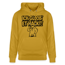 Berliner Spruch-ICK GLOOB ET HACKT!-Unisex Bio-Hoodie - Ocker