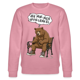 Berliner Bär und Spruch-JEH MIR NICH UFFN SENKEL-Unisex Bio-Sweatshirt - Lila Traum