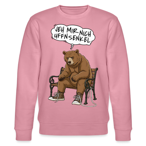 Berliner Bär und Spruch-JEH MIR NICH UFFN SENKEL-Unisex Bio-Sweatshirt - Lila Traum