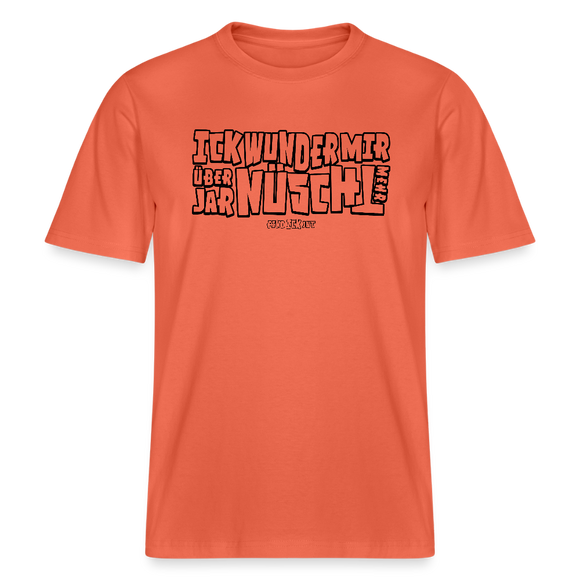 Berliner Spruch-ICK WUNDER MIR-RELAXED FIT Unisex BIO T-Shirt - Hellrot