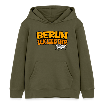 BERLIN ICK LIEB DIR - Kinder Bio-Hoodie - Khaki