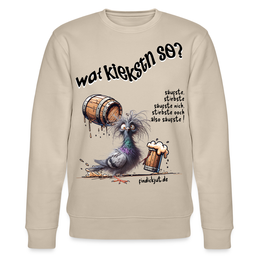 WAT KIEKSTN SO?-Unisex Bio-Sweatshirt - Beige