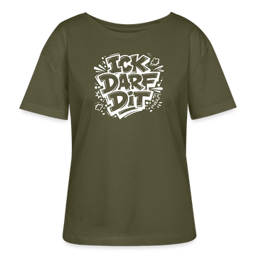 Berlin Shirt-ICK DARF DIT-Rundhals Frauen Bio-T-Shirt - Khaki