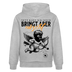 NETT KANN ICK-Unisex Bio-Hoodie-BACKPRINT - Grau meliert