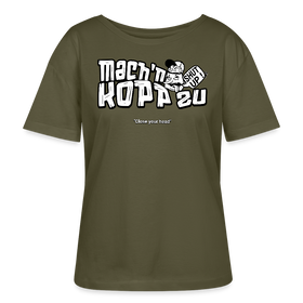 MACH N KOPP ZU-Rundhals Frauen Bio-T-Shirt - Khaki