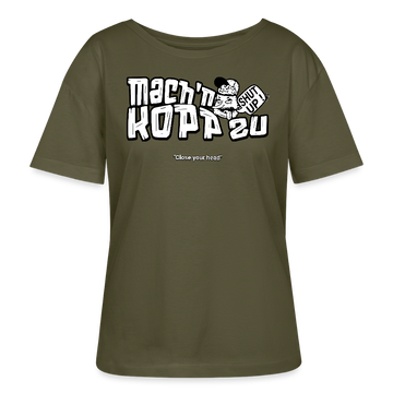 MACH N KOPP ZU-Rundhals Frauen Bio-T-Shirt - Khaki