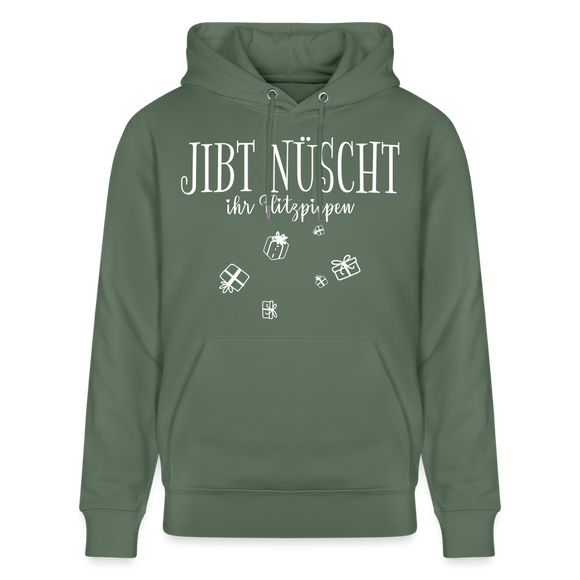 JIBT NÜSCHT - Unisex Bio-Hoodie - Tanngrün