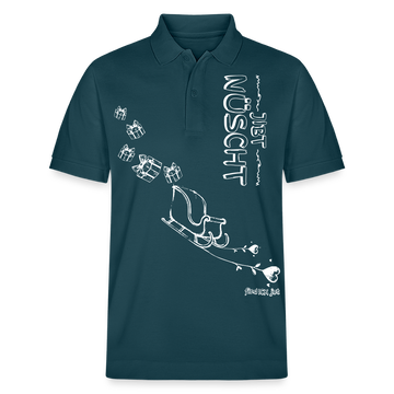 Weihnachten in Berlin2025-JIBT NÜSCHT-Unisex Bio-Poloshirt - Dunkles Petrol