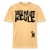 PASS MA UFF KEULE - Relaxed Fit Unisex Bio-T-Shirt - Hellgelb