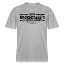 Berliner Spuch-Berliner Lob-NICH ANJESCHISSN-RELAXED FIT Unisex Organic T-Shirt - Grau meliert