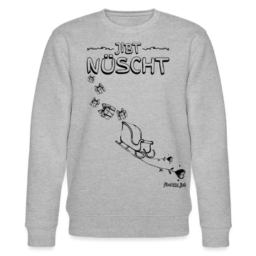 Weihnachten in Berlin25-JIBT NÜSCHT-Unisex Bio-Sweatshirt - Grau meliert