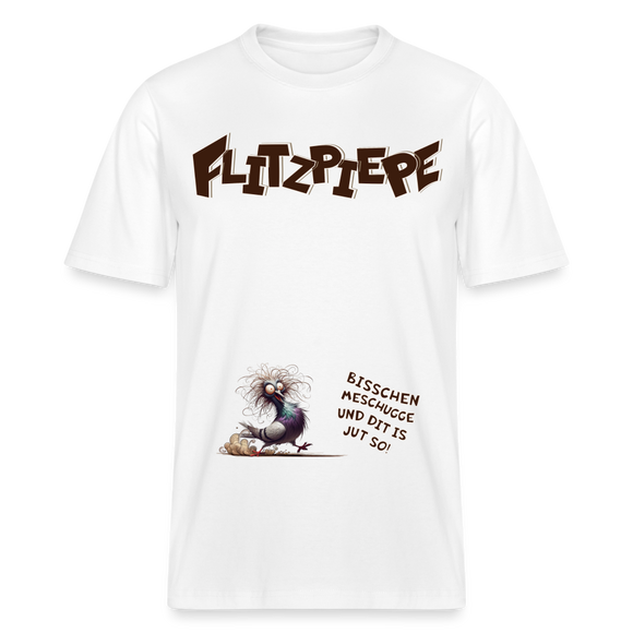 BERLINER FLITZPIEPE - Relaxed Fit Unisex Bio-T-Shirt - Weiß