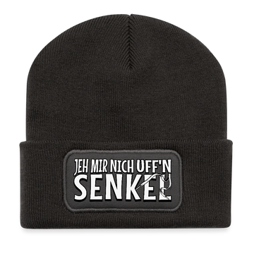 Berliner Spruch-JEH MIR NICH UFFN SENKEL-Beanie - Dunkelgrau