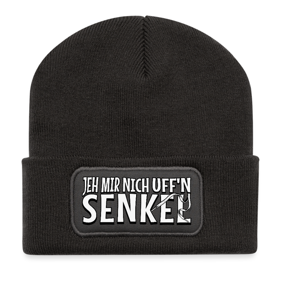 Berliner Spruch-JEH MIR NICH UFFN SENKEL-Beanie - Dunkelgrau