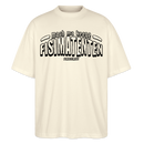 Berliner Spruch-FISIMATENTEN-Oversized Unisex Bio T-Shirt - Weißgrau