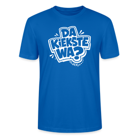 Berlin Shirt mit Spruch- DA KIEKSTE WA?-Unisex T-Shirt Bio - Pfauenblau