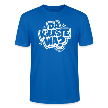 Berlin Shirt mit Spruch- DA KIEKSTE WA?-Unisex T-Shirt Bio - Pfauenblau