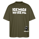 ICK MACH WAT ICK WILL-Oversized Unisex Bio T-Shirt - Khaki