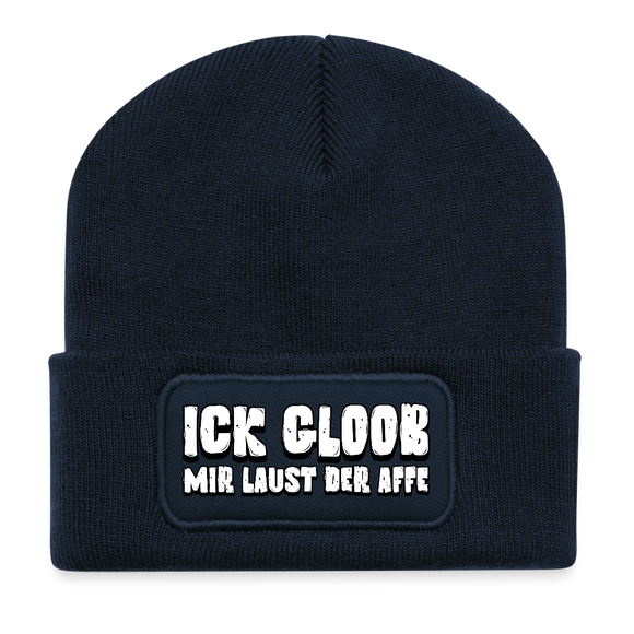 Berliner Spruch-ICK GLOOB MIR LAUST DER AFFE-Beanie - French Navy