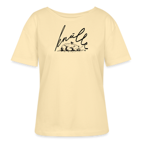 KNÜLLE-Rundhals Frauen Bio-T-Shirt - Creme