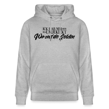 WIR SIND DIE GEILSTEN-Unisex Bio-Hoodie - Grau meliert