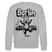 Berlin Souvenir 2026 Motiv auf Unisex Sweatshirt: „Berlin ick liebe dir“ über dem Berliner Bär- Im Hintergrund eine Skyline von Berlin (inkl. Fernsehturm und Spree)