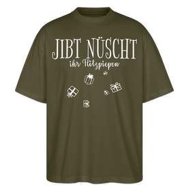 Weihnachten in Berlin-JIBT NÜSCHT - Unisex Oversize Bio-T-Shirt - Khaki