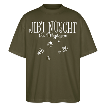 Weihnachten in Berlin-JIBT NÜSCHT - Unisex Oversize Bio-T-Shirt - Khaki