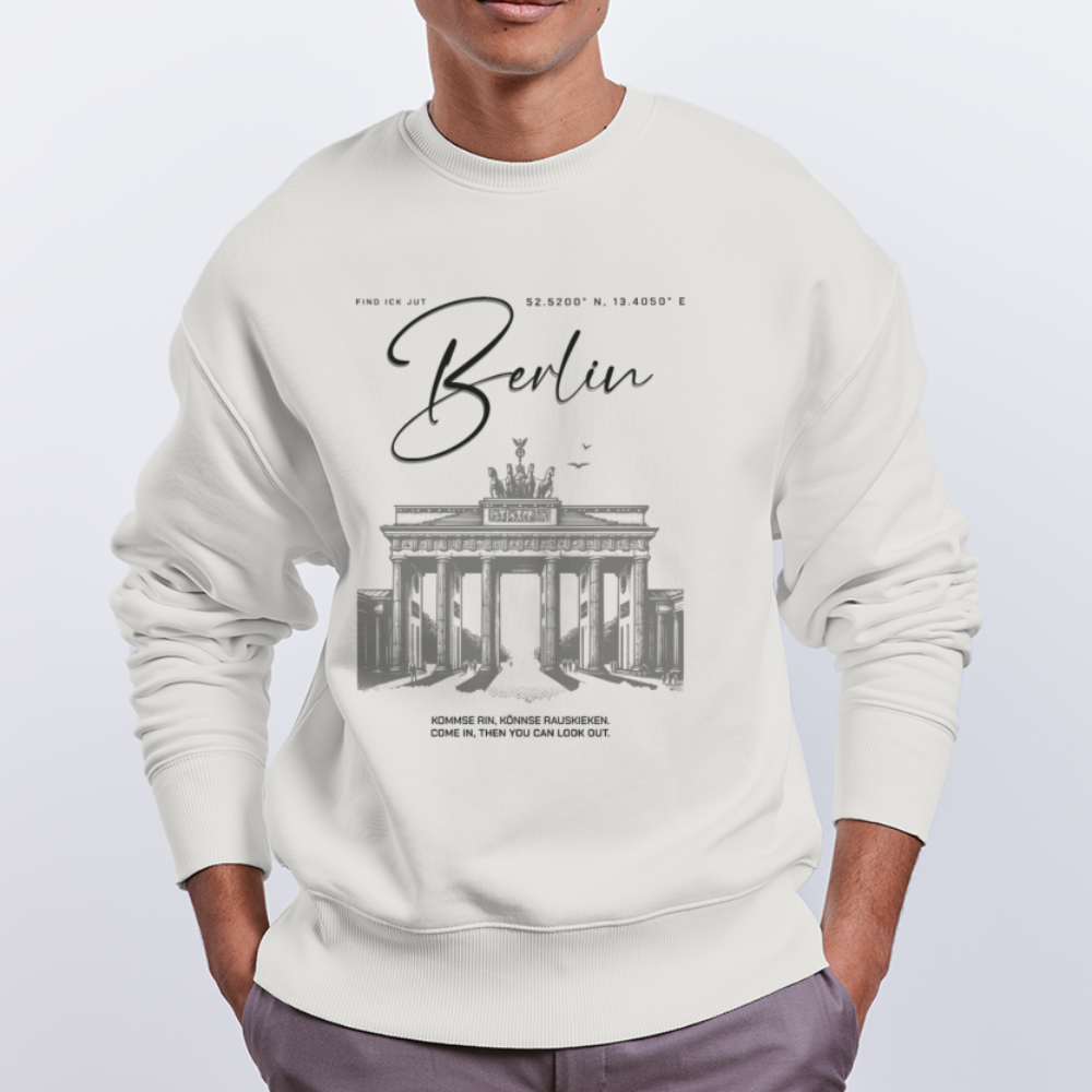 BERLIN-Unisex Oversize Bio Pullover - OFF WHITE