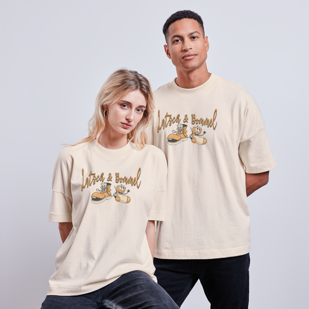 LATSCH UND BOMMEL - Unisex Oversize Bio-T-Shirt - Naturweiß