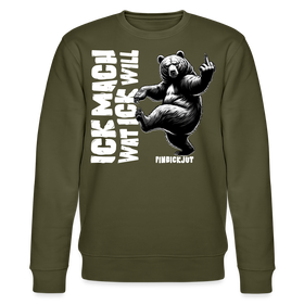 ICK MACH WAT ICK WILL-Unisex Bio-Sweatshirt - Khaki