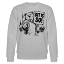 Berlin Souvenir -DIT IS SO! – Unisex Bio-Sweatshirt mit Berliner Bär - Grau meliert