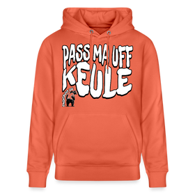 PASS MA UFF KEULE-Unisex Bio-Hoodie II - Hellrot
